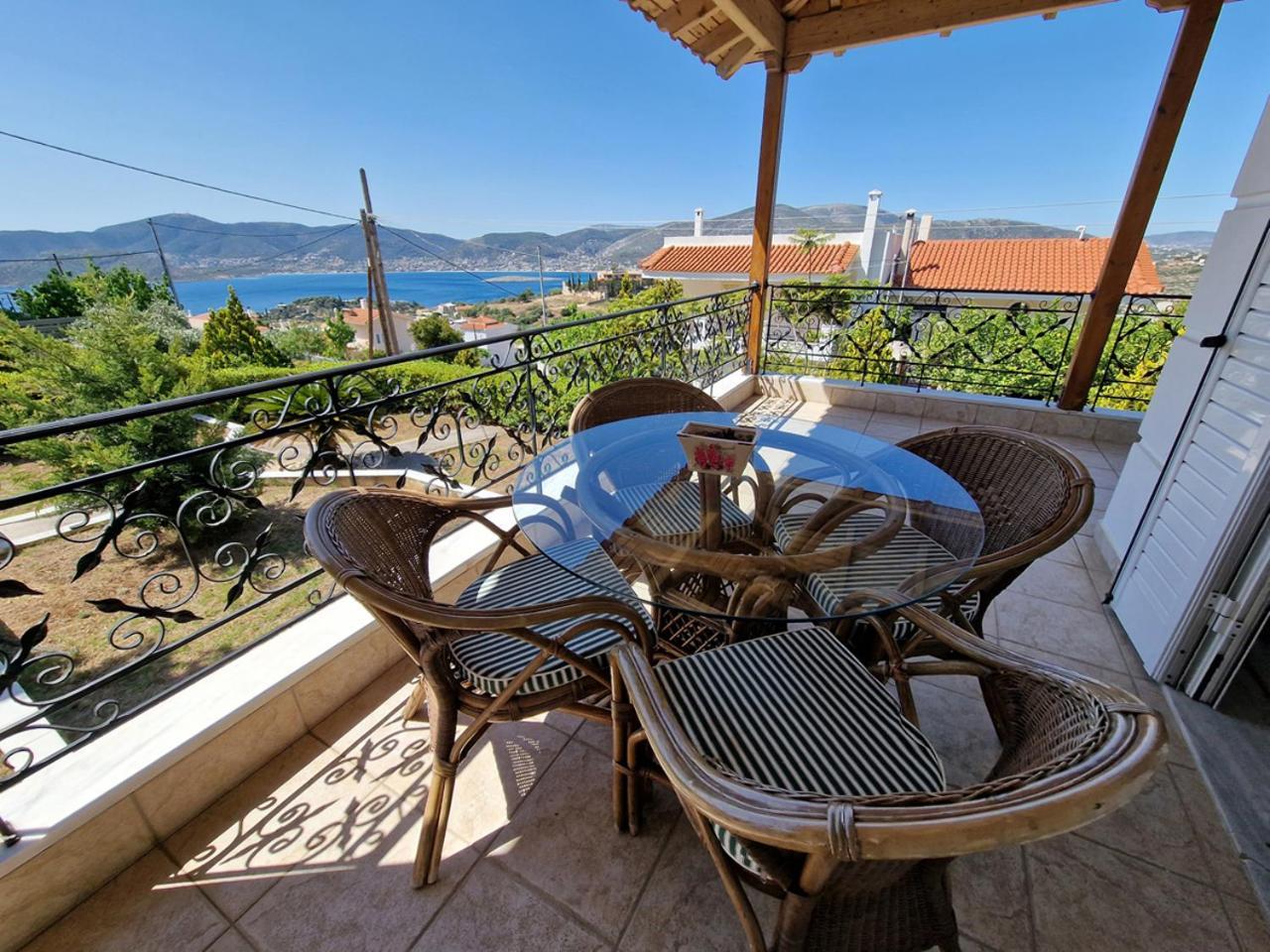 The Mirador Boutique Villa With Scenic Sea View Porto Rafti Exterior photo